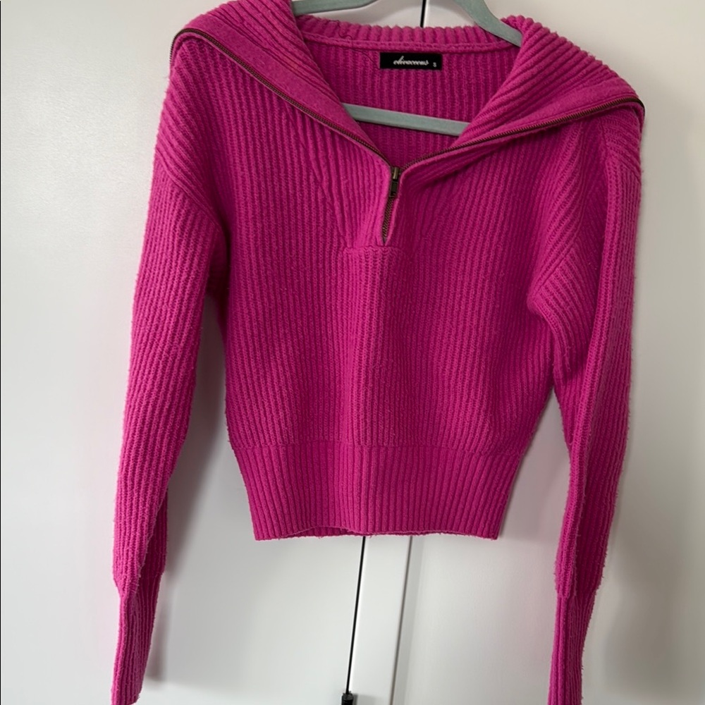 Olivaceous Pink Cowl Neck Sweater